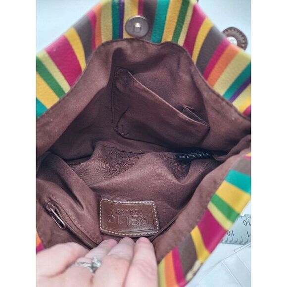 Vintage Relic Striped Shoulder Bag With Adjustable Strap - Picture 10 of 10